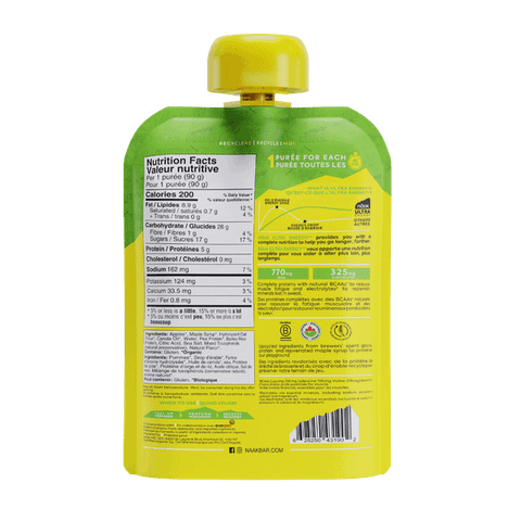  Trái Cây Xay Nhuyễn Naak 90gr - Apple & Maple Syrup (Táo Và Siro Lá Phong) 