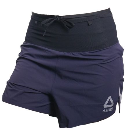  Quần Short Chạy Bộ Aspire APQ601 Đa Năng, Có Đai Belt - Navy 
