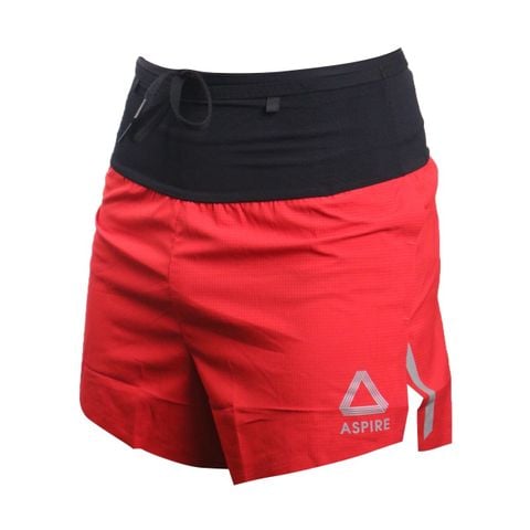  Quần Short Chạy Bộ Aspire APQ621 Đa Năng, Có Đai Belt  - Đỏ Đậm 