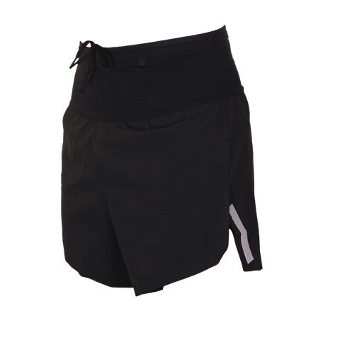  Quần Short Chạy Bộ Aspire APQ624 Đa Năng, Có Đai Belt  - Đen 