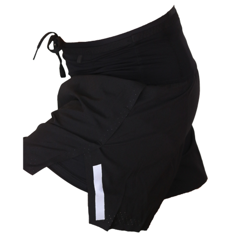  Quần Short Chạy Bộ Aspire APQ624 Đa Năng, Có Đai Belt  - Đen 