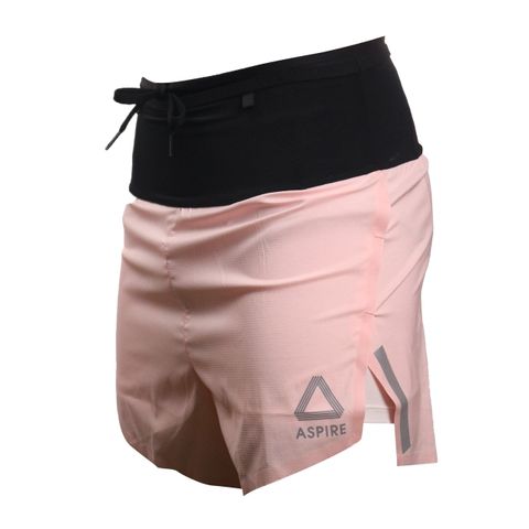  Quần Short Chạy Bộ Aspire APQ630 Đa Năng, Có Đai Belt  - Hồng Be 
