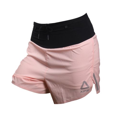  Quần Short Chạy Bộ Aspire APQ630 Đa Năng, Có Đai Belt  - Hồng Be 