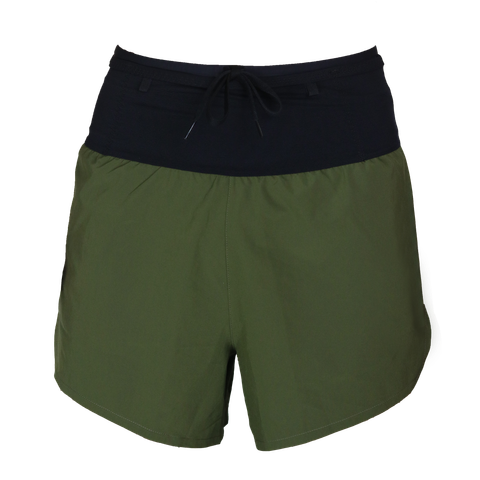  Quần Short Chạy Bộ Aspire APQ637 Đa Năng, Có Đai Belt - Xanh Rêu 