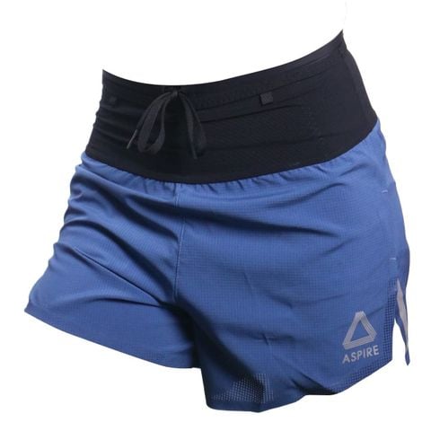  Quần Short Chạy Bộ Aspire APQ638 Đa Năng, Có Đai Belt  - Xanh Lam 