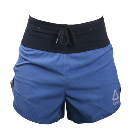  Quần Short Chạy Bộ Aspire APQ638 Đa Năng, Có Đai Belt  - Xanh Lam 