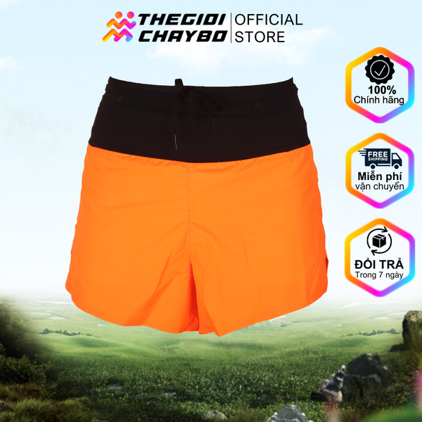  Quần Short Chạy Bộ Aspire APQ604 Đa Năng, Có Đai Belt - Cam 