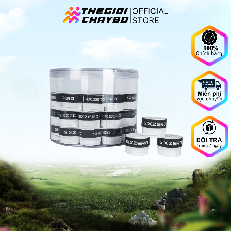  Băng Bảo Vệ Cán Vợt Six Zero Premium Over Grips - White 