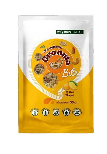  Viên Ngũ Cốc Faminuts Granola Bite - Vị Xoài (Túi 30g) 