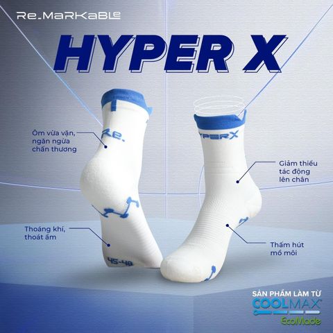  Tất Chạy Bộ Re.Socks Hyper X - Màu Xanh Neon 