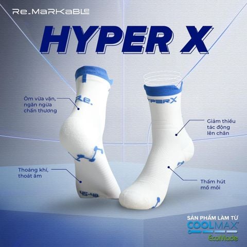  Tất Chạy Bộ Re.Socks Hyper X - Màu Cam 