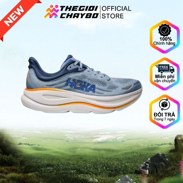  Giày Chạy Bộ Nam Hoka Bondi 9 Wide - Drizzle / Downpour 
