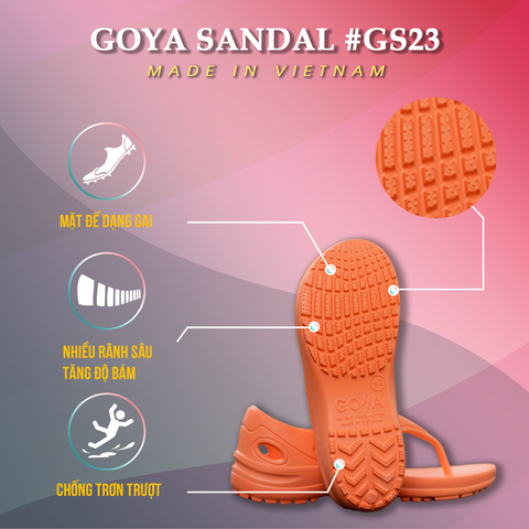  Dép Chạy Bộ Có Quai GOYA GS23 - Màu Cam 