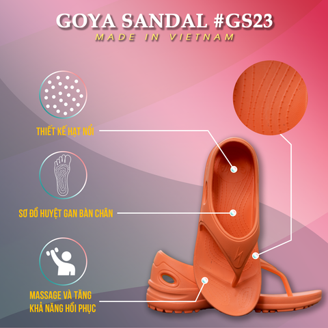 Dép Chạy Bộ Có Quai GOYA GS23 - Màu Cam 