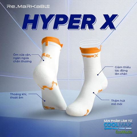  Tất Chạy Bộ Re.Socks Hyper X - Màu Cam 