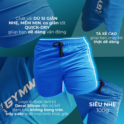  Quần Chạy Bộ Gymwolf Easy Fast & Fly W48 - Màu Cam 