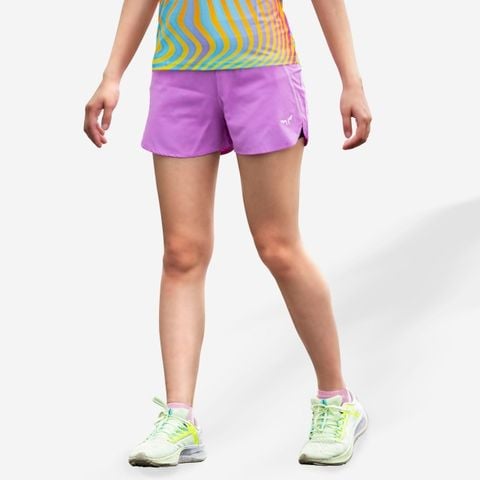  Quần Chạy Bộ Gymwolf 2 Lớp Nữ Speed Up - Màu Tím 
