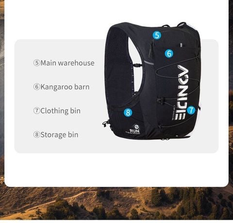  Vest Nước Chạy Bộ Aonijie C9116 Dung Tích 10L - Đen Đỏ 