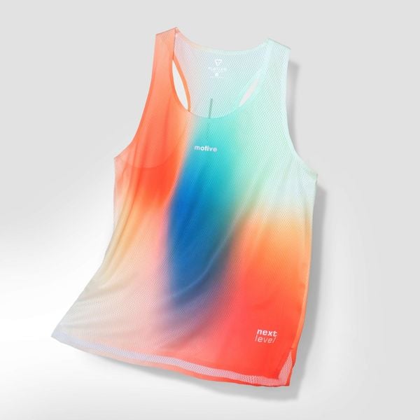  Áo Singlet Chạy Bộ Nữ Motive Airwear - Cam Đỏ 