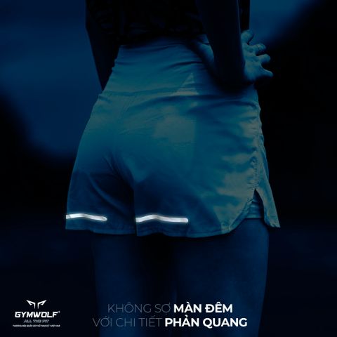  Quần Chạy Bộ Gymwolf 2 Lớp Nữ Speed Up - Màu Neon 