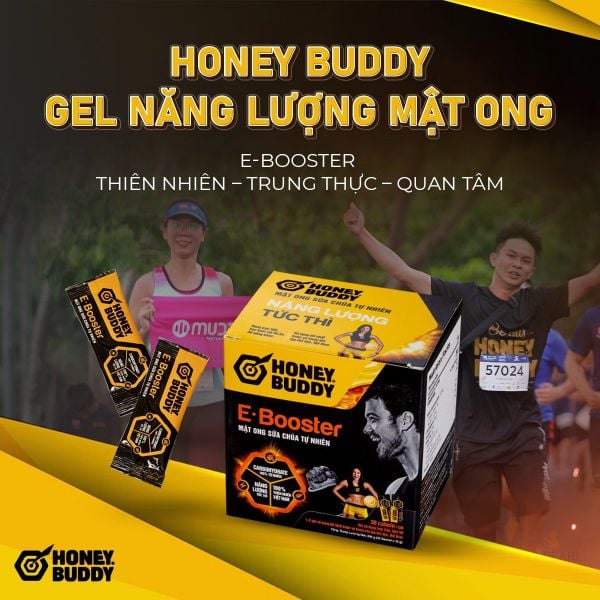  Gel Năng Lượng Honey Buddy E.Booster Mật Ong Sữa Chúa Tự Nhiên - Hộp 20 Gói 