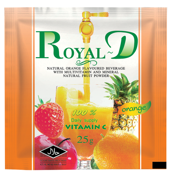  Bột Điện Giải Hòa Tan Royal-D Electrolyte Beverage Vitamin B1, B2, B6 Và Vitamin C - Vị Cam 