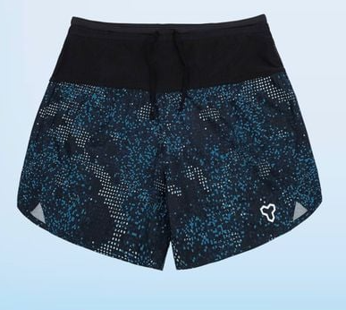  Quần Chạy Bộ Nữ Motive SM201 Có Đai Belt - Màu Đen Chấm Xanh 