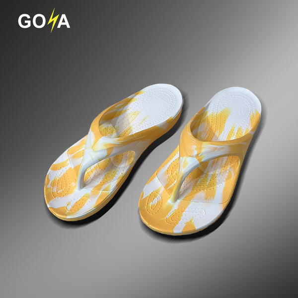  Dép Chạy Bộ GOYA Flip GF23 Trắng Vàng 