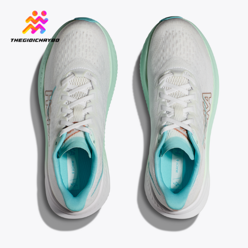  Giày Chạy Bộ Nữ Hoka Mach 6 - Frost / Rose Gold 