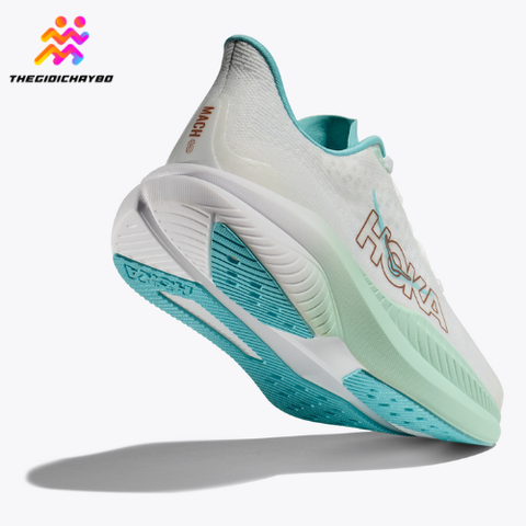  Giày Chạy Bộ Nữ Hoka Mach 6 - Frost / Rose Gold 