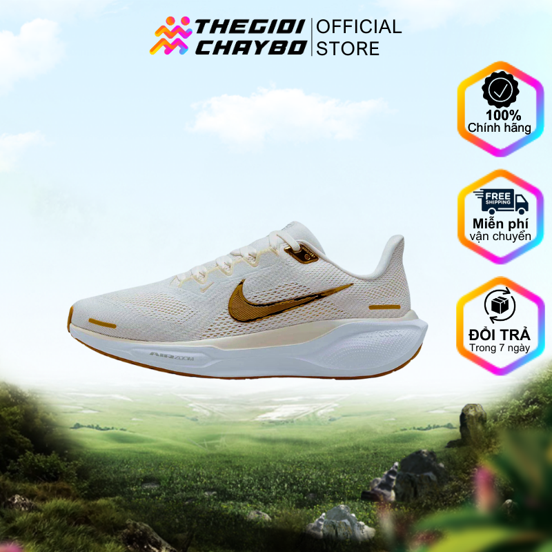  Giày Chạy Bộ Nữ Nike Pegasus 41 - Light Pumice/Metallic Gold 