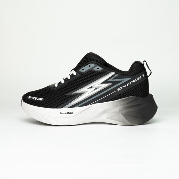  Giày Chạy Bộ Goya Strides 3 [2025] - Màu Đen Trắng 