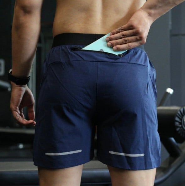  Quần Chạy Bộ Nam Gymwolf Essential Run - Màu Xanh Navy 