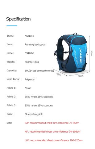  Vest Nước Chạy Bộ AONIJIE C9103S - Hồng 