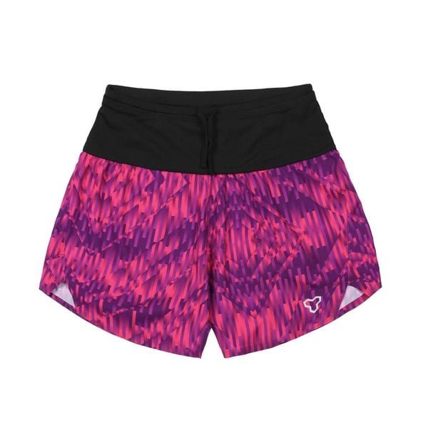  Quần Chạy Bộ Nam Motive Có Đai Belt - Họa Tiết Tím Hồng 