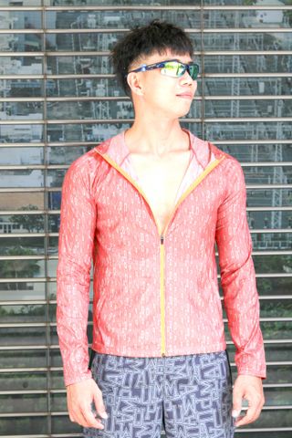  Áo Khoác Chạy Bộ Aspire Một Màu Có Nón APK101 - Đỏ 