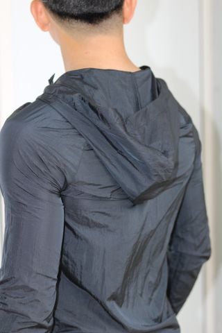  Áo Khoác Chạy Bộ Aspire Một Màu Có Nón APK109 - Đen 