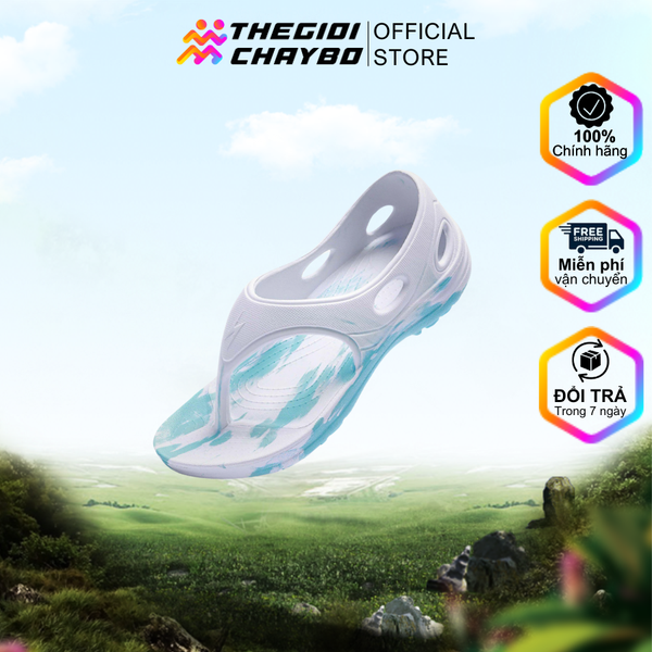  Dép Chạy Bộ Có Quai GOYA Sandal GS23 TRẮNG XANH 