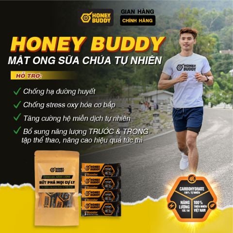  Gel Năng Lượng Honey Buddy E.Booster Mật Ong Sữa Chúa Tự Nhiên - Gói 10g 