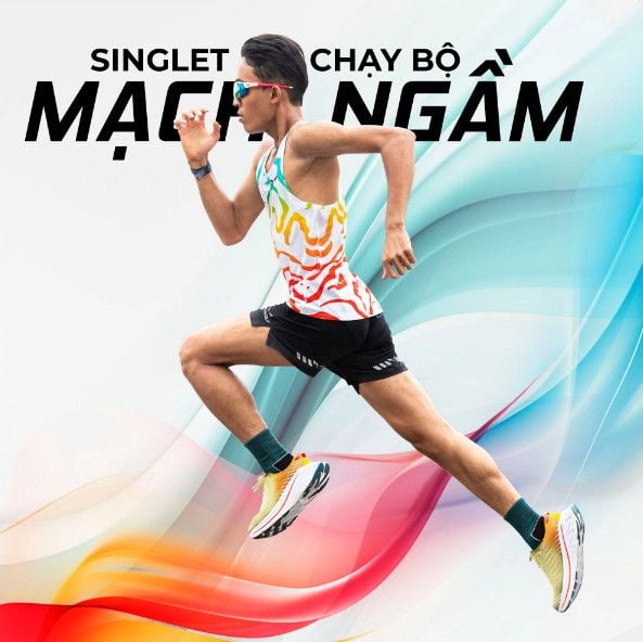  Áo Chạy Bộ Singlet Unisex Gymwolf Mạch Ngầm - Màu Đen 