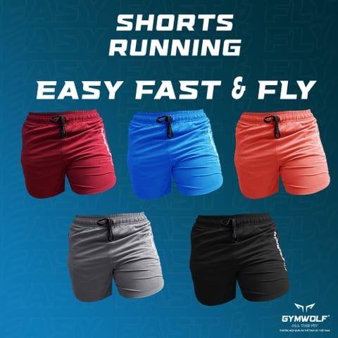  Quần Chạy Bộ Gymwolf Easy Fast & Fly W48 - Màu Cam 