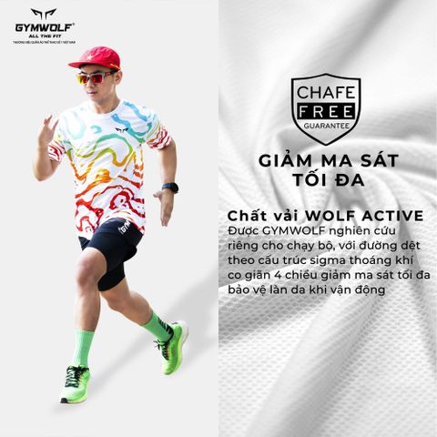  Áo Chạy Bộ Nam Gymwolf Mạch Ngầm - Màu Trắng 