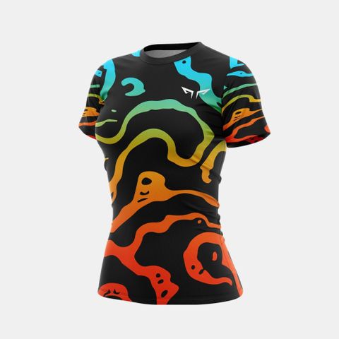  Áo Chạy Bộ Nữ Gymwolf Mạch Ngầm - Màu Đen 