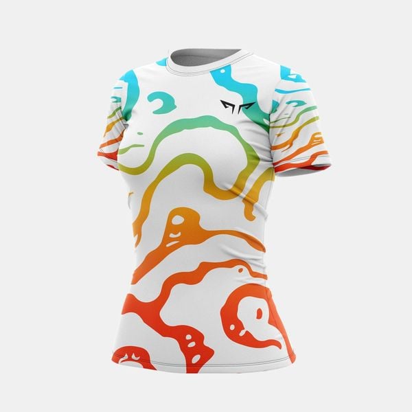  Áo Chạy Bộ Nữ Gymwolf Mạch Ngầm - Màu Trắng 