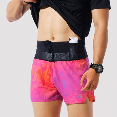  Quần Chạy Bộ Nam Motive SM201 Có Đai Belt - Màu Cam Hồng 