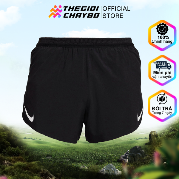  Quần Short Chạy Bộ Nam Nike AeroSwift - Black/Summit White 