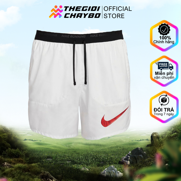  Quần Short Chạy Bộ Nam Nike Flex Stride Run Energy - White/Picante Red 