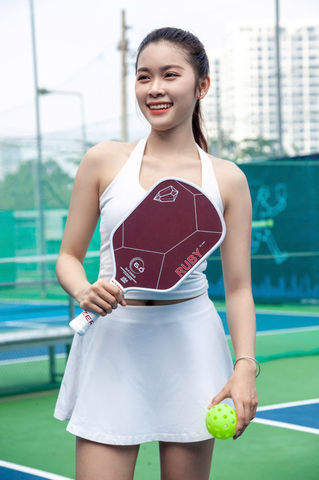  Vợt Pickleball Six Zero Ruby - White And Red 