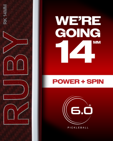  Vợt Pickleball Six Zero Ruby - White And Red 