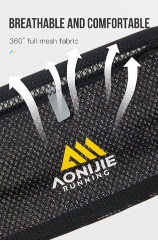  Đai Chạy Bộ Aonijie W8122 Nhỏ Gọn, Ôm Sát Cơ Thể - Màu Đen 